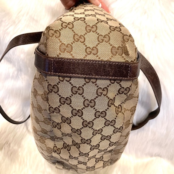 GREAT CONDITION! Authentic Gucci Abbey GG Monogram Shoulder Bag Tote  #4.1v - Picture 14 of 16